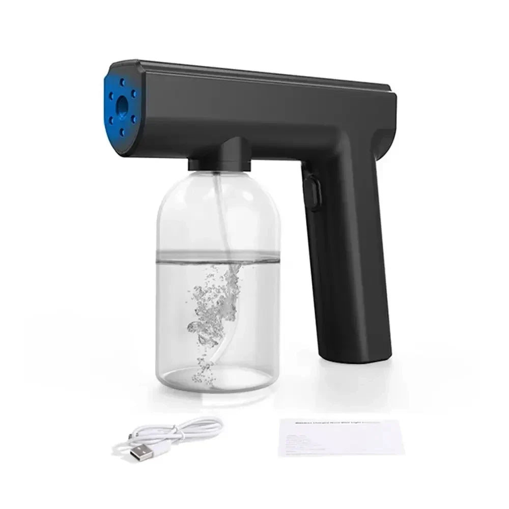 280ML Nano Blue Light Spray Gun - Wireless USB Electric Atomizer Mist Sprayer For Barber Aftershave Garden Disinfection