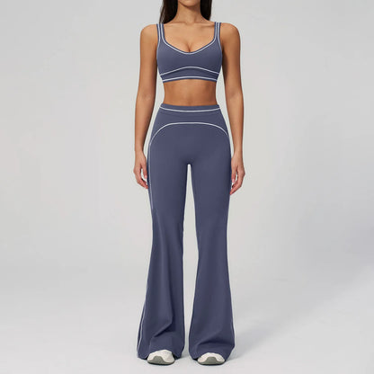 Women’s 2-Piece Fitness Yoga Set, Gym Running Tracksuit, Push-Up Sportswear Leggings, Athletic Workout Outfit