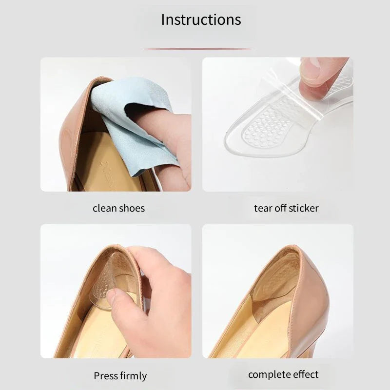 Adjustable Silicone High Heel Protectors — Non-Slip Heel Stickers & Cushion Pads for Women