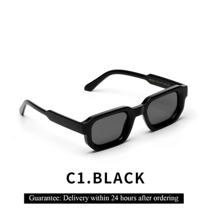 Ruiao 2024 Luxury Premium Designer Sunglasses – Black Square Shades for Men & Women