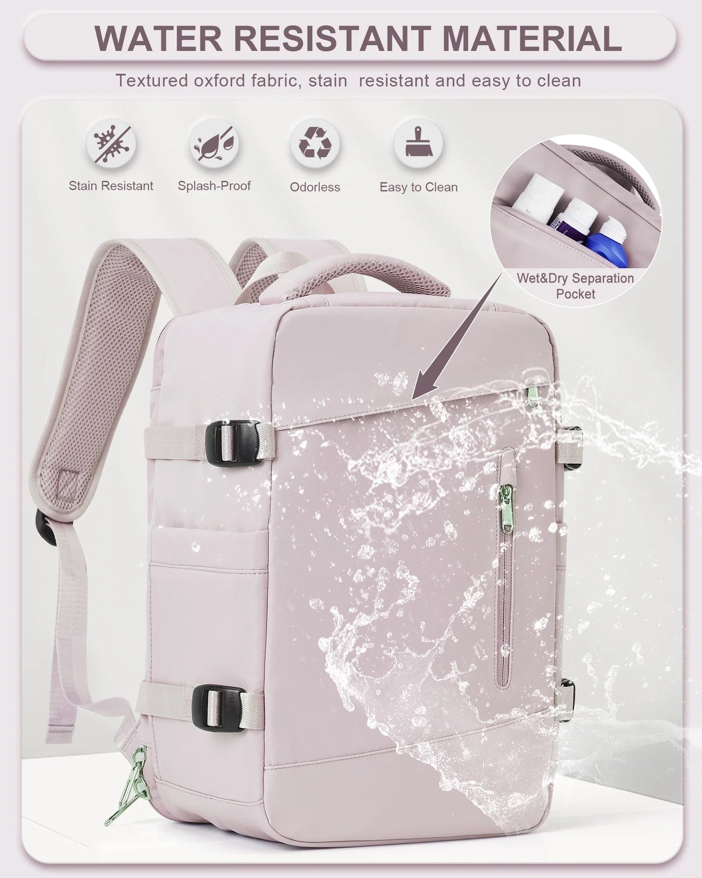 Women’s & Men’s Travel Backpack – Cabin Bag 40x20x25cm for Ryanair, Wizzair & Airplane Carry-On