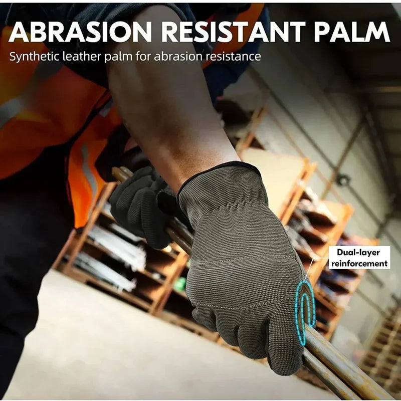 High Performance Work Gloves for Men & Women – Multi-Purpose Light Duty, Breathable, Touchscreen, Excellent Grip