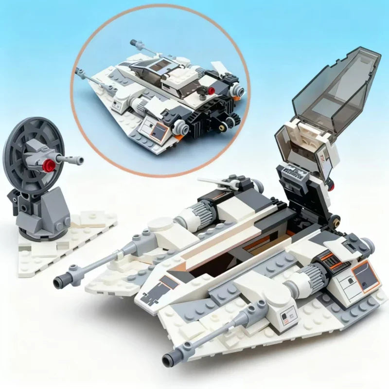 MOC 75259 Snowspeeders Building Blocks — 333PCS Starfighter Snowfield Aircraft Model Toy, Perfect Birthday & Christmas Gift