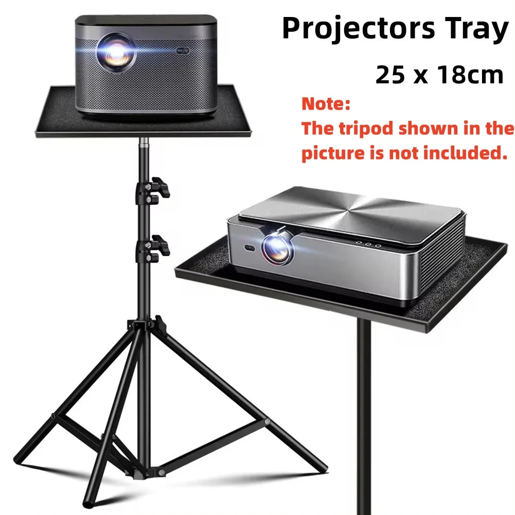 Sound Card Projector Tray with Microphone Tripod Stand – Smartphone, Camera, and Laptop Bracket Platform with 1/4-inch Screw Adapter