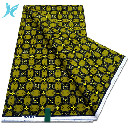 Classic African Wax Fabric - 100% Cotton Soft Ankara Pagne for Women's Dresses