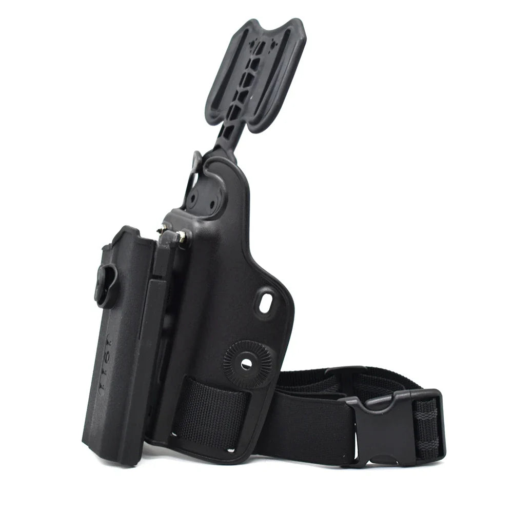 Outdoor Tactical Thigh Drop Leg Holster - Compatible with Glock 17, Beretta M9, Colt 1911, PX4 Storm for Hunting