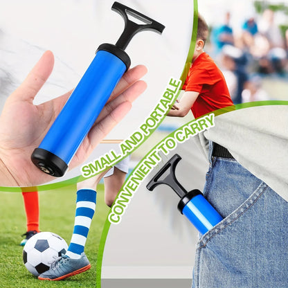 Portable Multifunctional Ball Pump with Needle & Nozzle - Inflator for Football, Basketball, Volleyball, Swimming