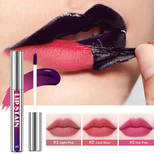 Peel-Off Lip Stain – Long-Lasting, Waterproof Pink Lip Tint | Transfer-Proof Natural Lip Color for Women’s Cosmetics