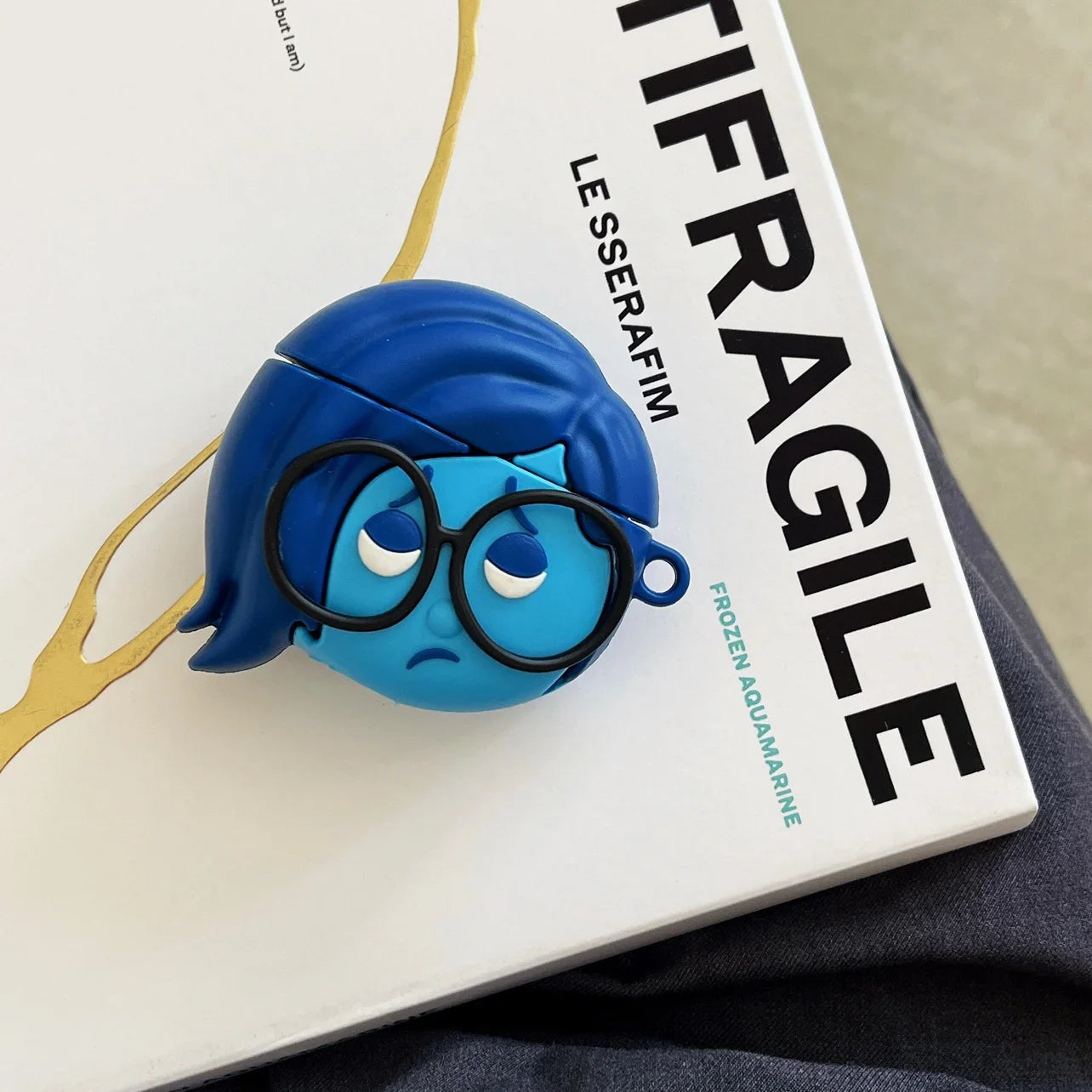 Inside Out Silicone Case for AirPods 1/2/3/4 & Pro/Pro 2 — Anger, Sadness, Embarrassment Cartoon Earphone Cover
