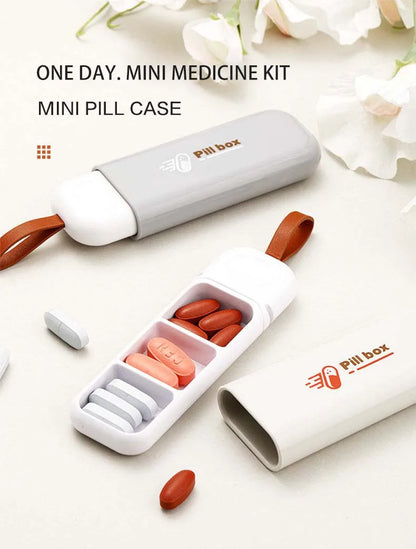 7-Day Nordic Style Portable Pill Box – Tablet Dispenser with 3 Grids, Medicine Storage Organizer Kit