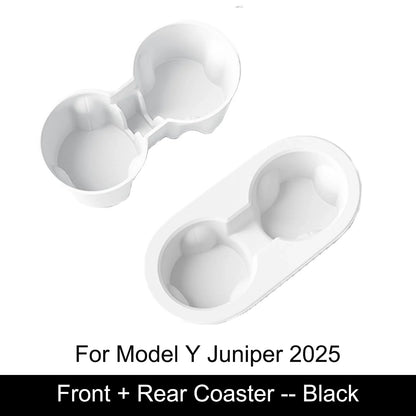 Tesla Model Y Juniper 2025 Center Console Armrest Organizer – Cup Holder & Storage Box Interior Upgrade Kit