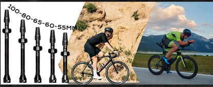 BUCKLOS Tubeless Presta Valve 40–100mm — CNC Aluminum Alloy Bike Valve for Road & MTB