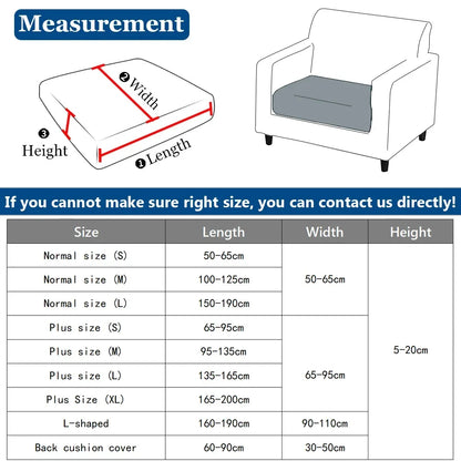 Thick Jacquard Elastic Sofa Seat Cover – Anti-Dust Removable Couch Cushion Protector Slipcover