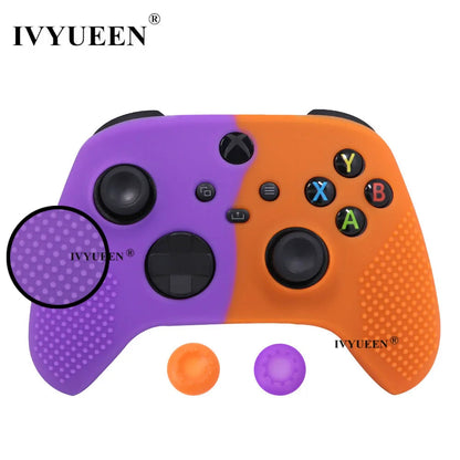 IVYUEEN MixColor Protective Silicone Case for Xbox Series S/X Controller — Thumbstick Grip Caps & Gamepad Cover