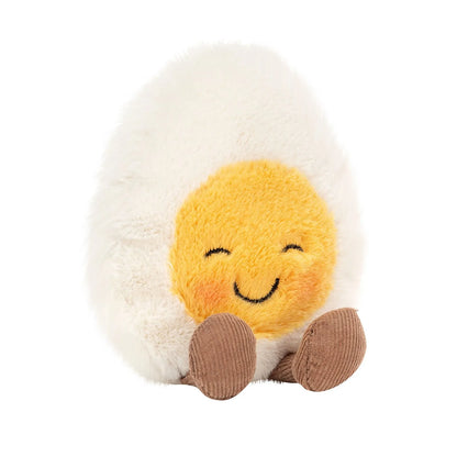 Lovely Soft Boiled Egg Cat Toy – Creative Pet Doll, Happy Smile Plush for Home, Holiday & Kids Gift