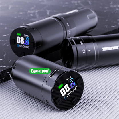 Dragonhawk Fold3 Tattoo Pen Machine - LED Digital Display Wireless 2200mAh Battery for Lining & Shading