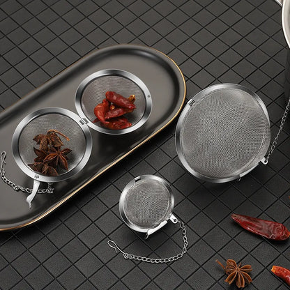 Stainless Steel Tea Ball Infuser Set — Durable Strainers for Loose Leaf Tea, Herbs, Spices & Seasoning