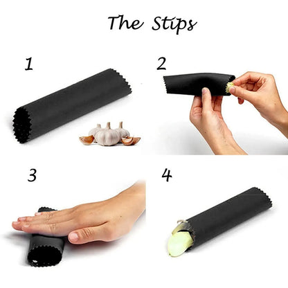 Silicone Garlic Peeler Tube - Easy Stripper, Non-Toxic Safety Kitchen Gadget for Quick Peeling