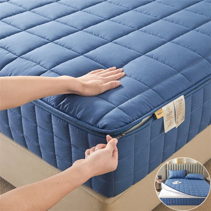 All-Inclusive Zipper Mattress Cover - Thick Quilted Fitted Mattress Protector Pad with Customized Sizes
