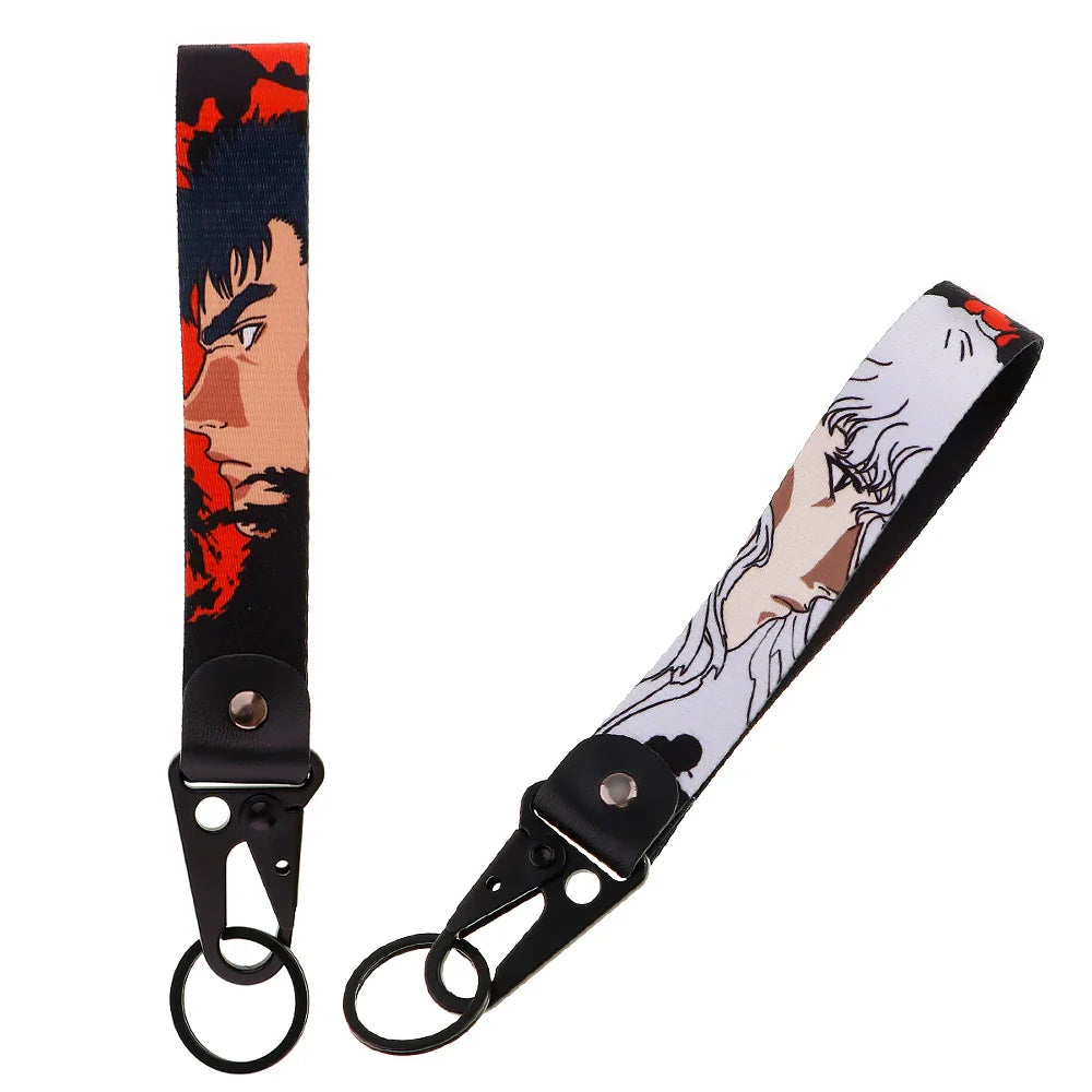 Anime Eagle Beak Keychain – Cool Short Lanyard for Phone, Badge Holder & USB Pendant