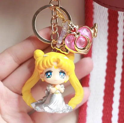 New Sailor Moon Car Keychain — Tsukino Usagi Anime Figure Keyring, Backpack Pendant Doll, Kids’ Collectible Toy Gift