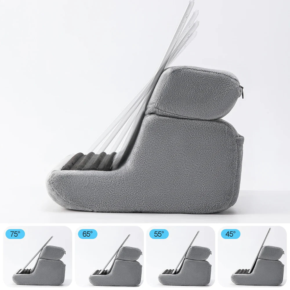 Multi-Functional Tablet Pillow Stand – Foldable 4-Angle Mobile & Tablet Holder for Comfortable Reading & Watching