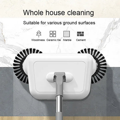 2-in-1 Hand Push Broom and Mop Combo Set - Household Dustpan and Broom for Floor Cleaning - Magic Sweeper Home Cleaning Tools