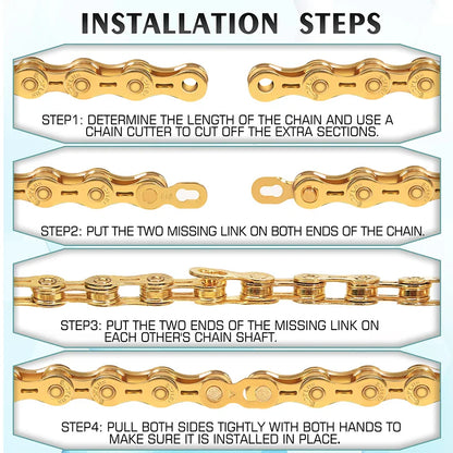 BUCKLOS MTB Bike Chain – 12 & 11 Speed Mountain & Road Bicycle Chain, Compatible with 8-12 Speed Cycling Parts