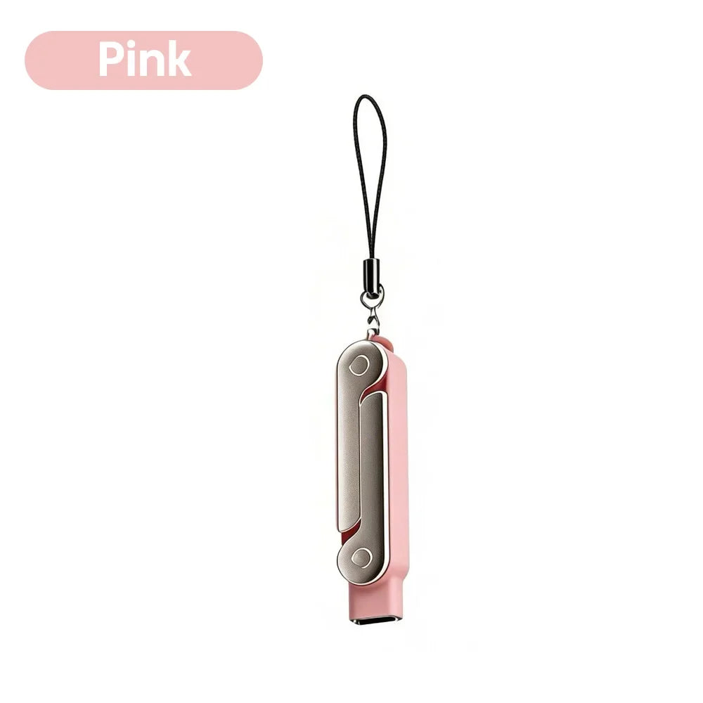 240W OTG Type-C Adapter – USB-C Male to Female Fast Charging & Data Transfer Converter with Foldable Holder Keychain Design