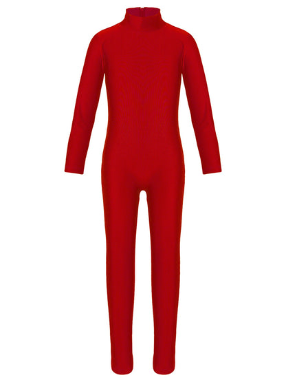 Kids Girls Full Body Gymnastics Bodysuit, Ballet Dance Jersey Leotard, Jumpsuit Sports Unitard, Children Dancewear and Sportswear