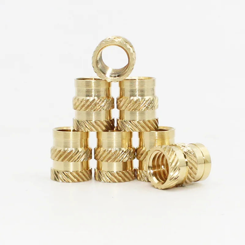 Brass Threaded Insert Nut Kit M2–M8 – Heat Set Knurled Copper Nuts for 3D Printing & Plastic Injection