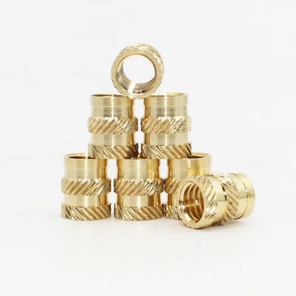 Brass Threaded Insert Nut Kit M2–M8 – Heat Set Knurled Copper Nuts for 3D Printing & Plastic Injection