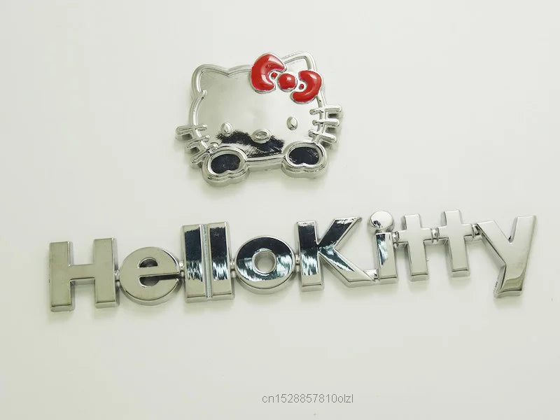 Sanrio 3D Hello Kitty Car Stickers – Kawaii Anime Auto & Motorcycle Scratch Cover Decor, Cute Gift Accessory