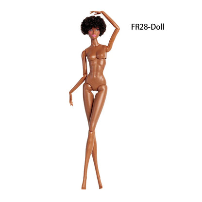 32cm European Supermodel Nude Doll – Original 1/6 Joint Figure with Multi-Color Skin and Exquisite Makeup, Full Series Collectible Toy