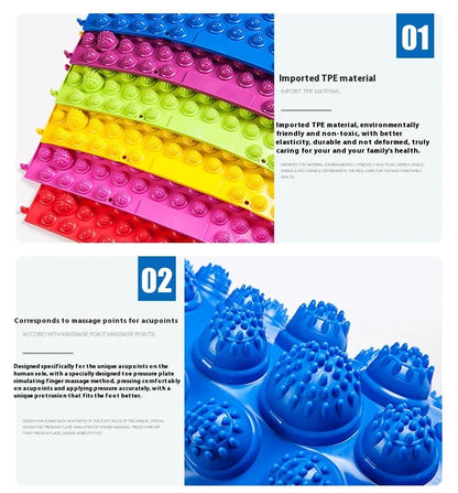 Reflexology Foot Massage Spike Mat — Yoga Cushion Pad for Anti-Stress, Blood Circulation & Toe Pressure Therapy