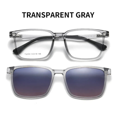 VICKY Flip-Up Magnetic Clip-On Prescription Sunglasses - TR90 Polarized Myopia Glasses Night Vision Reading Eyewear for Men & Women