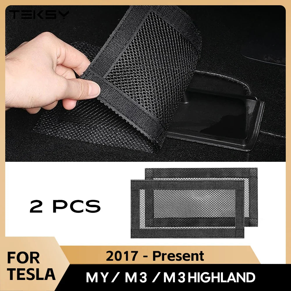 2 Pcs Tesla Model Y and 3 Highland 2024 Air Vent Covers - Under Seat Outlet Protectors with Anti-Blocking Dust Mesh - Interior Accessories