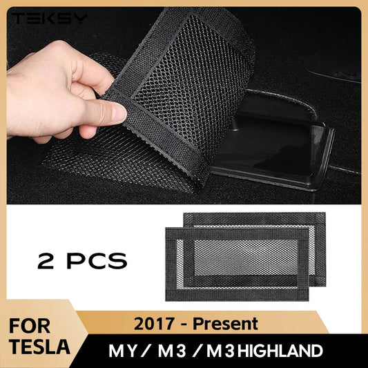 2 Pcs Tesla Model Y and 3 Highland 2024 Air Vent Covers - Under Seat Outlet Protectors with Anti-Blocking Dust Mesh - Interior Accessories