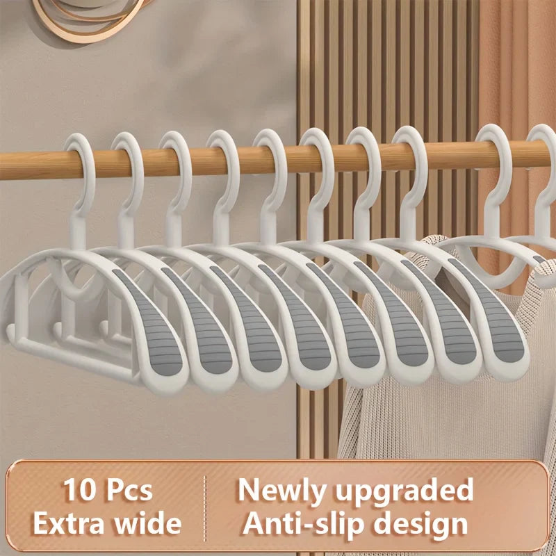 Household Non-Slip Plastic Hanger – Thick Wide Shoulder Clothes Drying Rack for Home & Wholesale Use