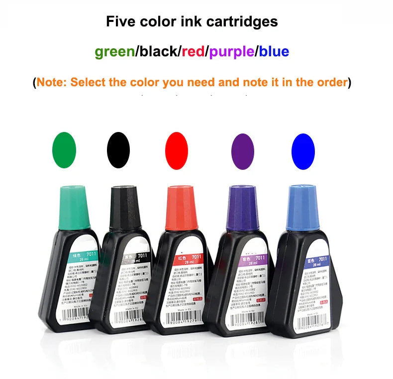 Custom Self-Inking Rectangular Stamp – Personalized 1-4 Line Office Stamp with Text, Logo, Image, or Drawing