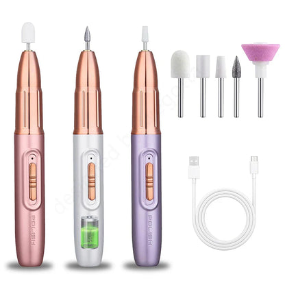 WEGOTTA Rechargeable Electric Nail File – Portable Nail Drill for Beginners, Home Manicure Tool