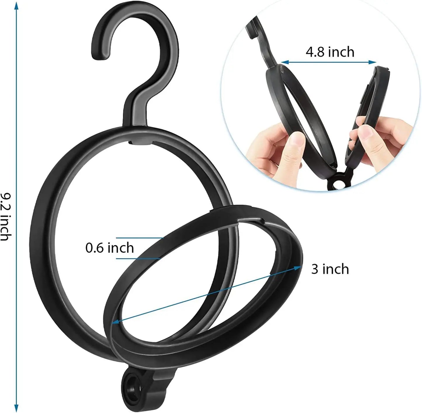 4-Pack Portable Wig Display Stand | Plastic Wig Hanger & Drying Rack for Multiple Wigs