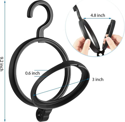 4-Pack Portable Wig Display Stand | Plastic Wig Hanger & Drying Rack for Multiple Wigs
