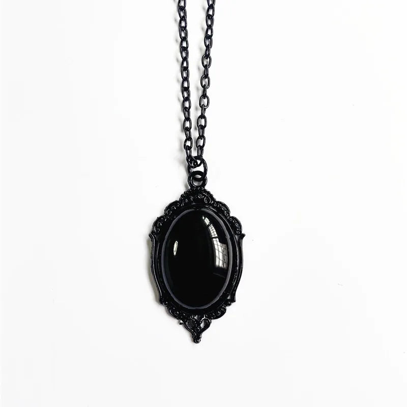 Gothic Vampire Blood Drop Necklace — Vintage Purple & Red Bat Eye Pendant, Witch Jewelry Accessory Gift for Women