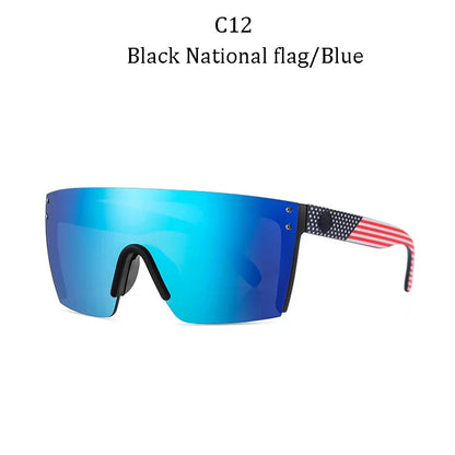 NEW Luxury Brand Mirrored Polarized Sunglasses — Men’s Sport Goggles with UV400 Protection & Case