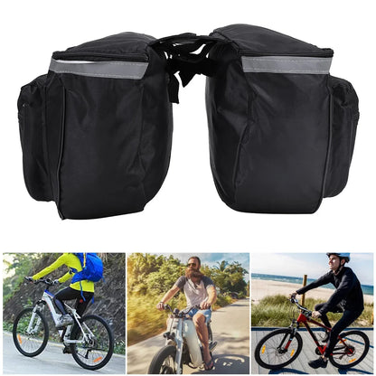 25L Waterproof Mountain & Road Bike Rack Bag — Rear Seat Tail Carrier, Double Pannier Cycling Equipment Bag