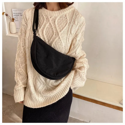 Casual Nylon Hobo Crossbody Bag for Women – Shoulder, Half Moon, Tote Travel Shopper & Purses