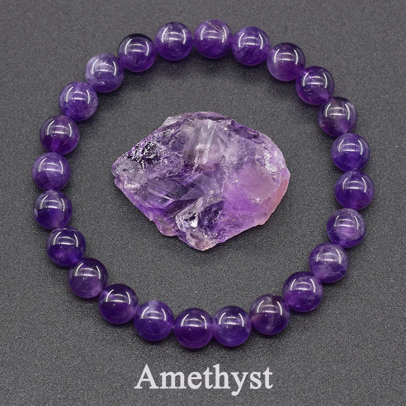 Natural 5A Lapis Lazuli Stone Bracelet - Elastic Healing Bead Jewelry Gift for Men & Women
