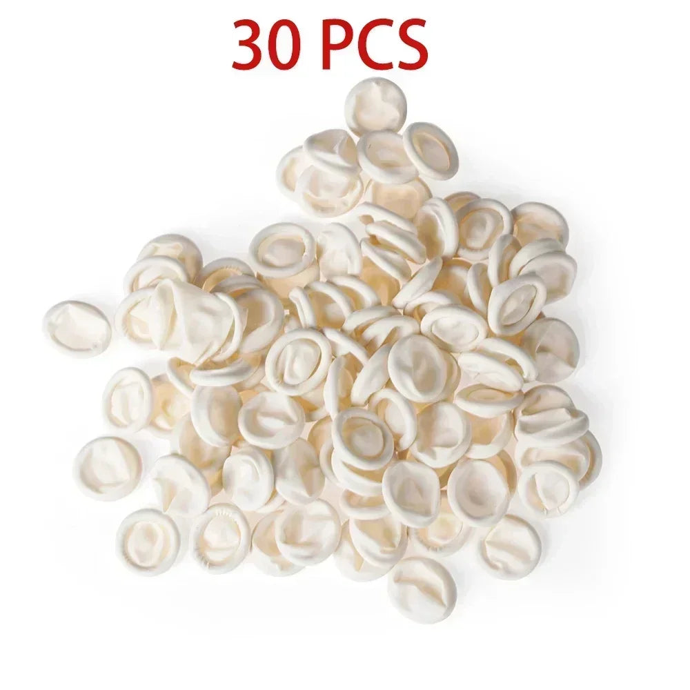 Latex Finger Cots 30/50/100PCS – Anti-Static Non-Slip Fingertip Protectors for Watch Repair, Electronics & Precision Work