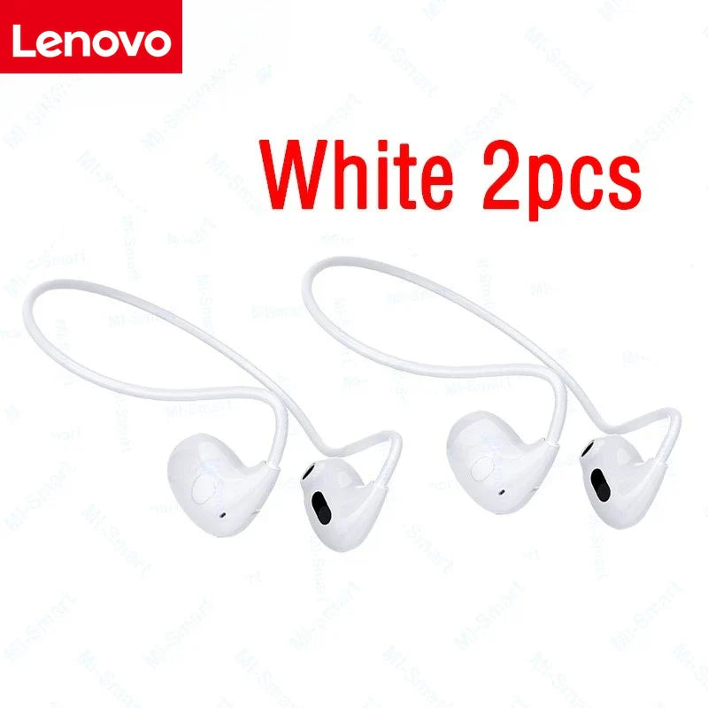 Lenovo Bluetooth 5.3 Wireless Bone Conduction Earphones — Waterproof Stereo Sports Earphones with Microphone, Over-Ear Design